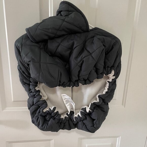 Cozy Infant Car Seat Cover - Gray Quilt - Reversible - Baby Car Seat Cover - Picture 4 of 10